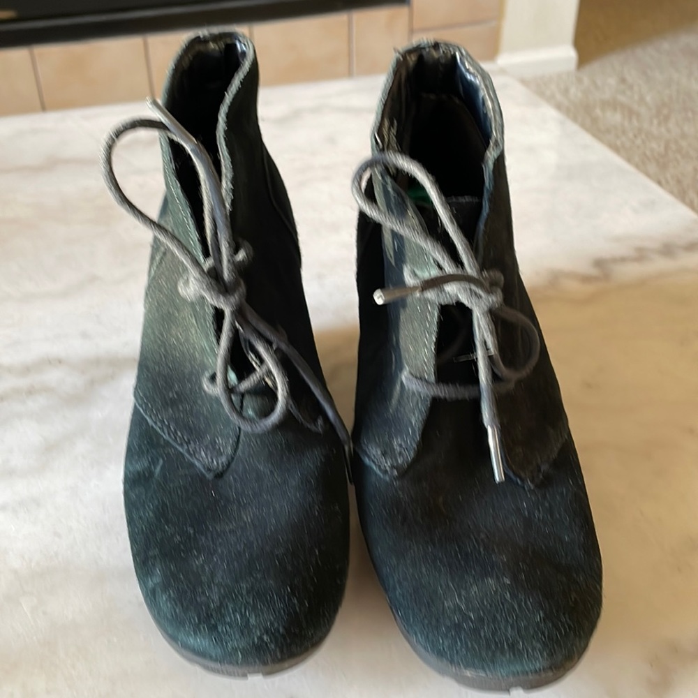 Black suede booties